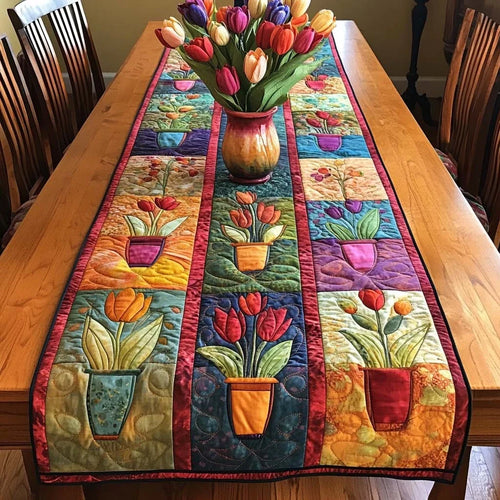 Blooming Harmony Quilted Table Runner