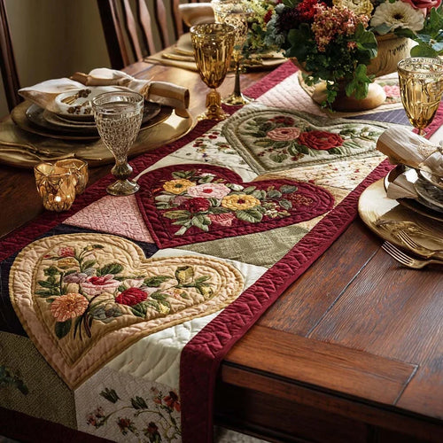 Blooming Love Quilted Table Runner