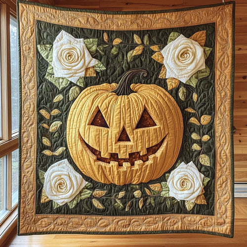 Blooming Pumpkin Quilt Blanket