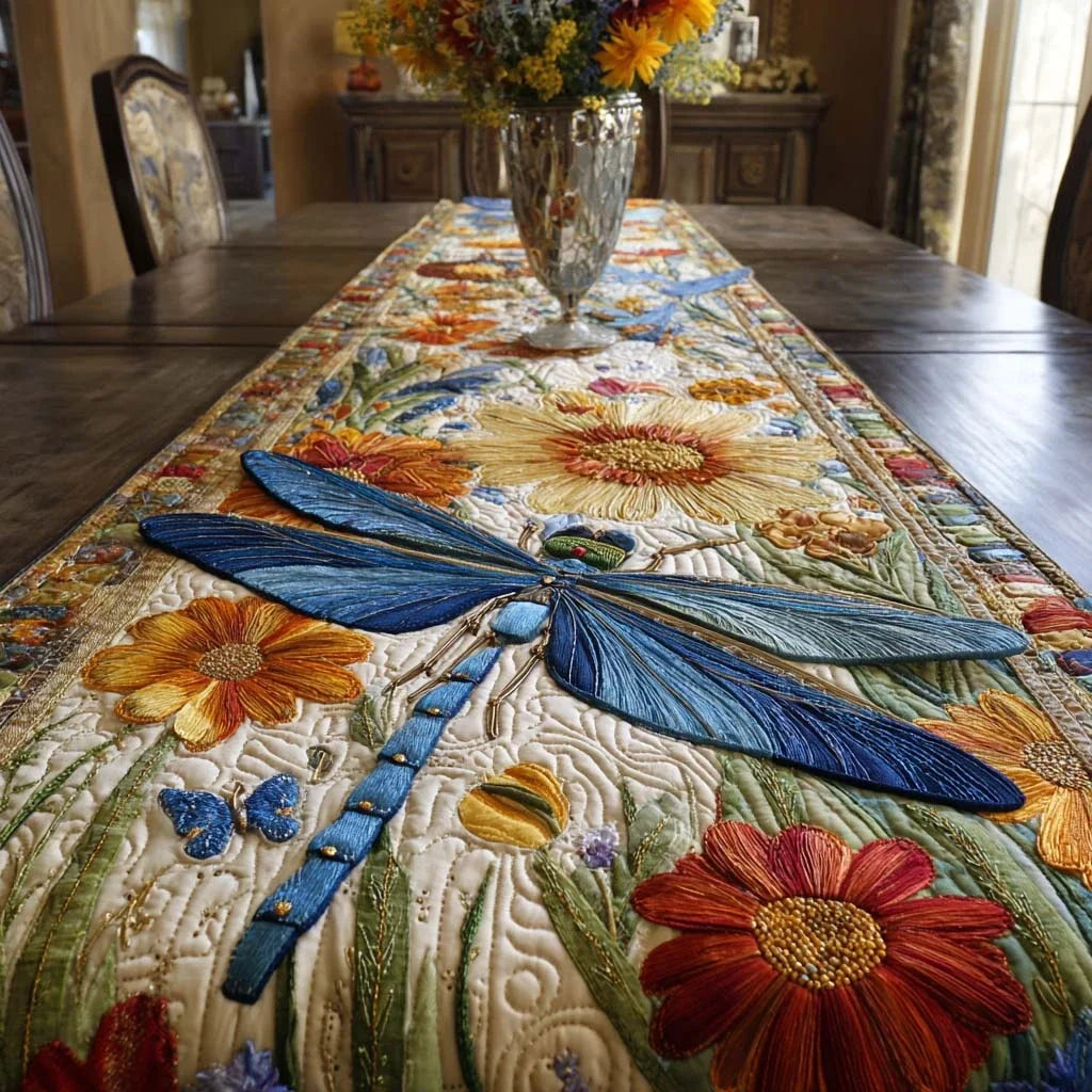 Blossom Glide Quilted Table Runner