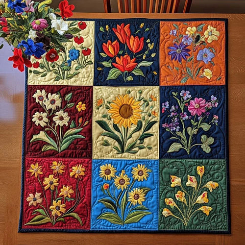 Blossom Harmony Quilted Table Topper