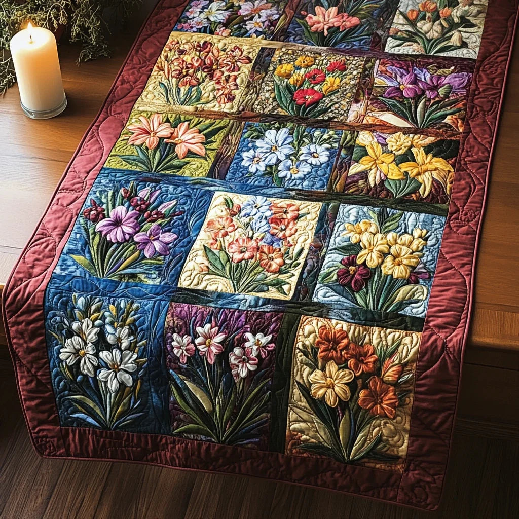 Blossom Love Quilted Table Runner