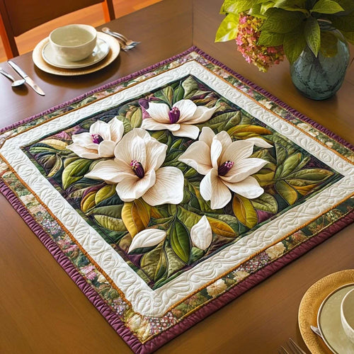 Blossom Magnolia Quilted Table Topper