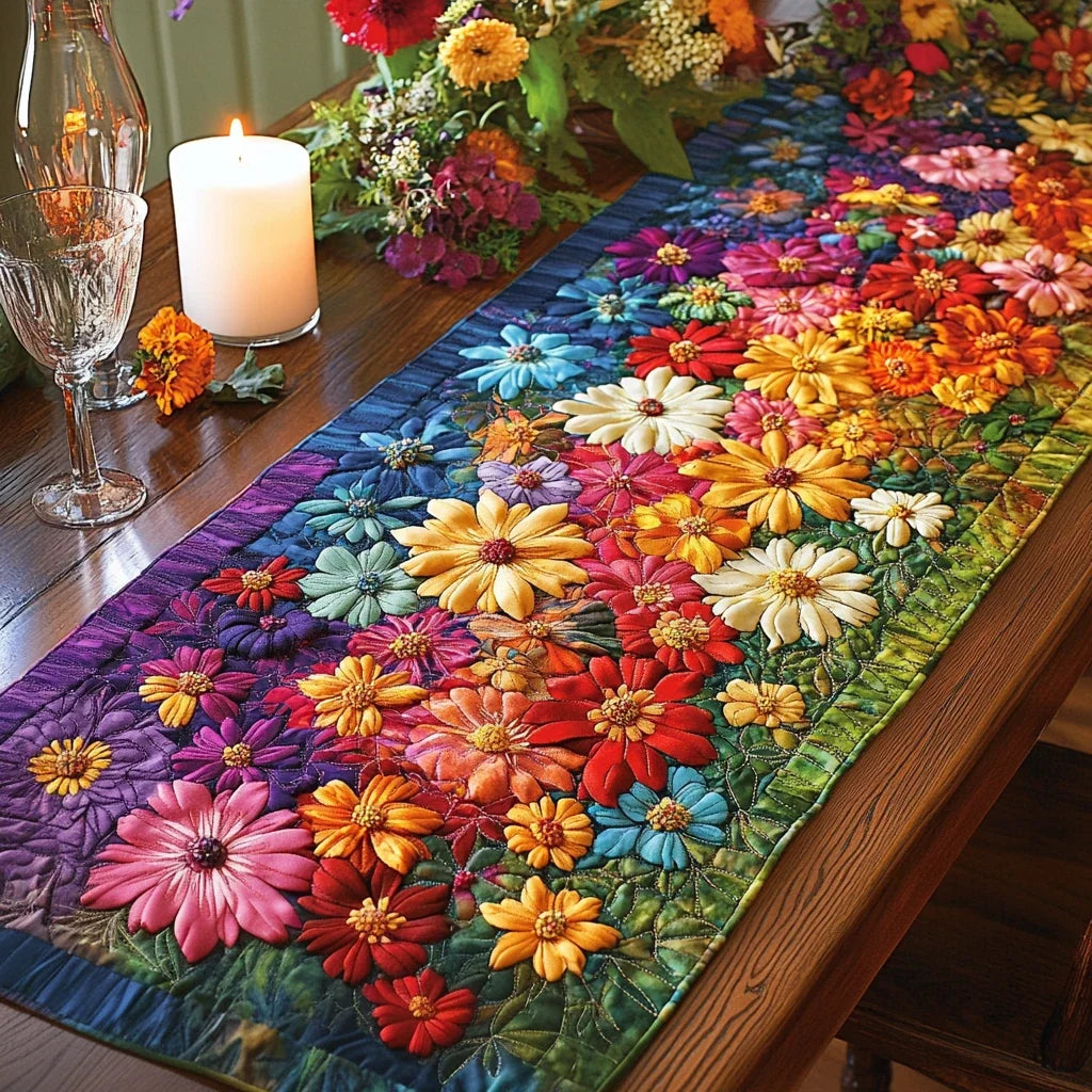 Blossom Mood Quilted Table Runner