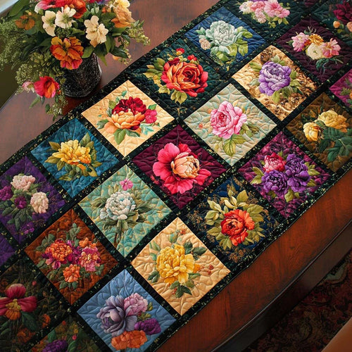 Blossom Patchwork Quilted Table Runner