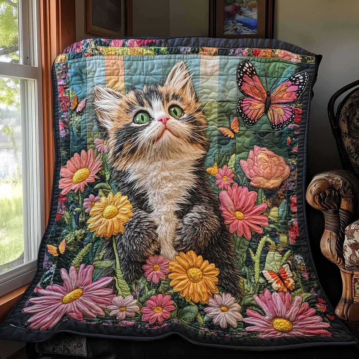 Blossom Whiskers Quilt Blanket