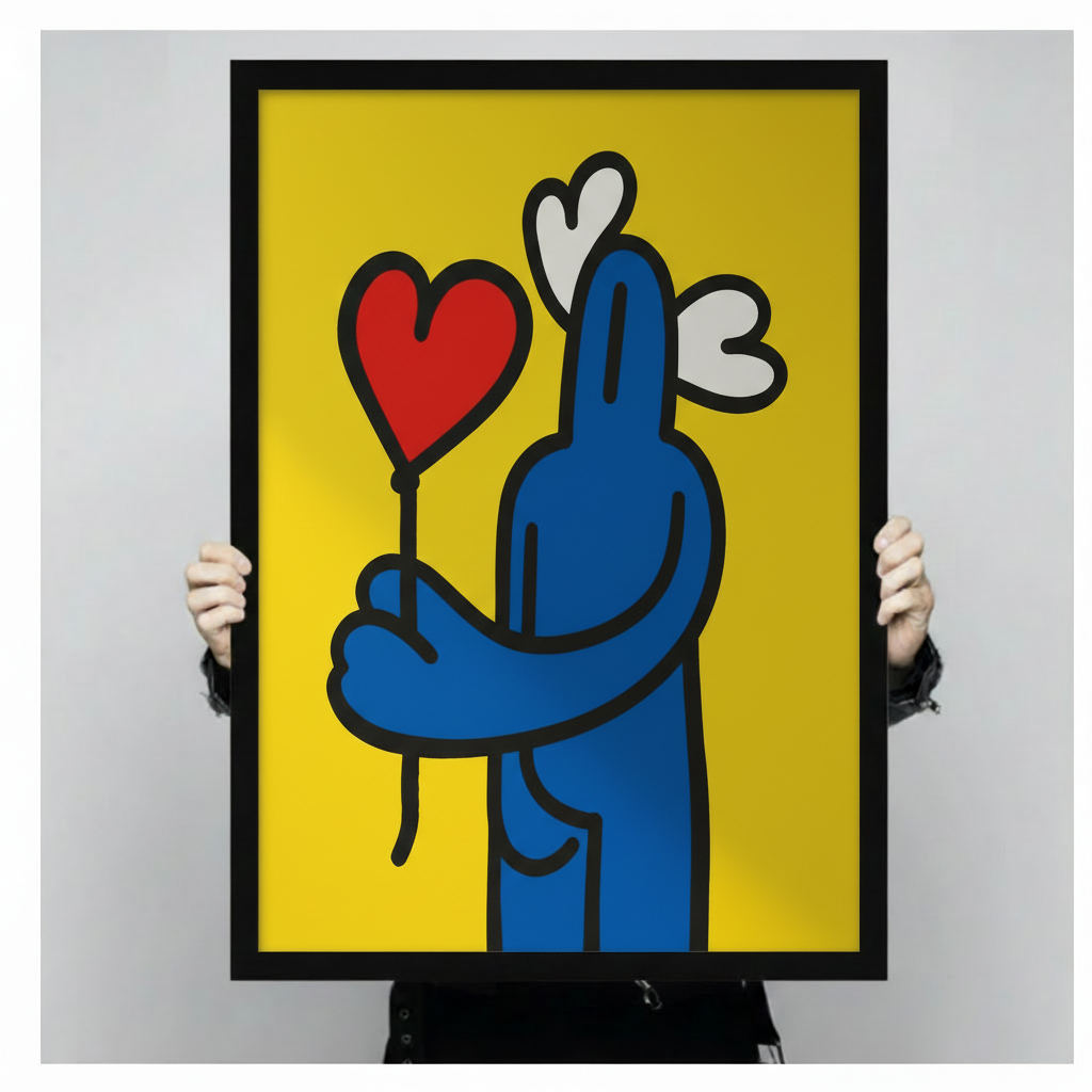 Pop Art Love Figure Bold Canvas Wall Art