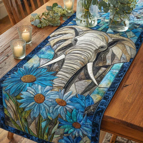 Blue Grace Quilted Table Runner