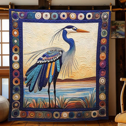 Blue Heron Quilt Blanket