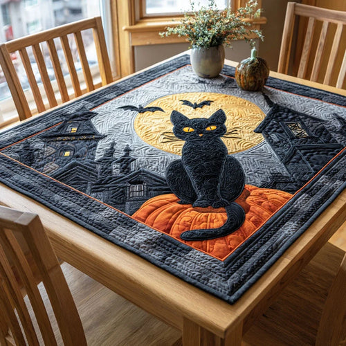 Blue Moon Shadow Quilted Table Topper