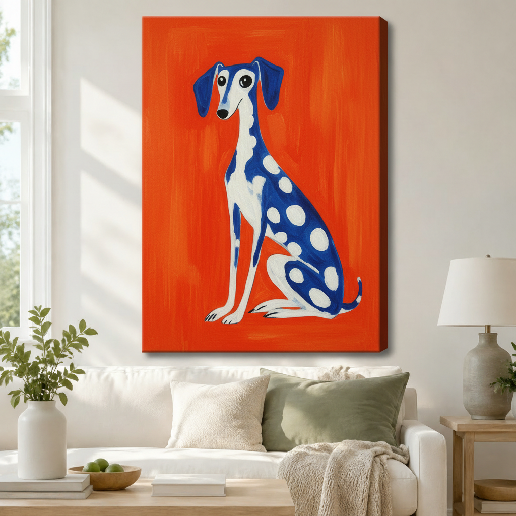Bold Greyhound Pop Art Canvas Wall Art