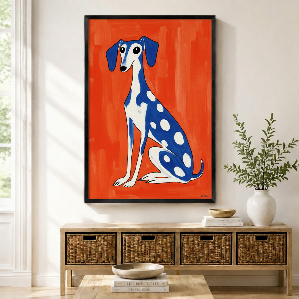 Bold Greyhound Pop Art Canvas Wall Art