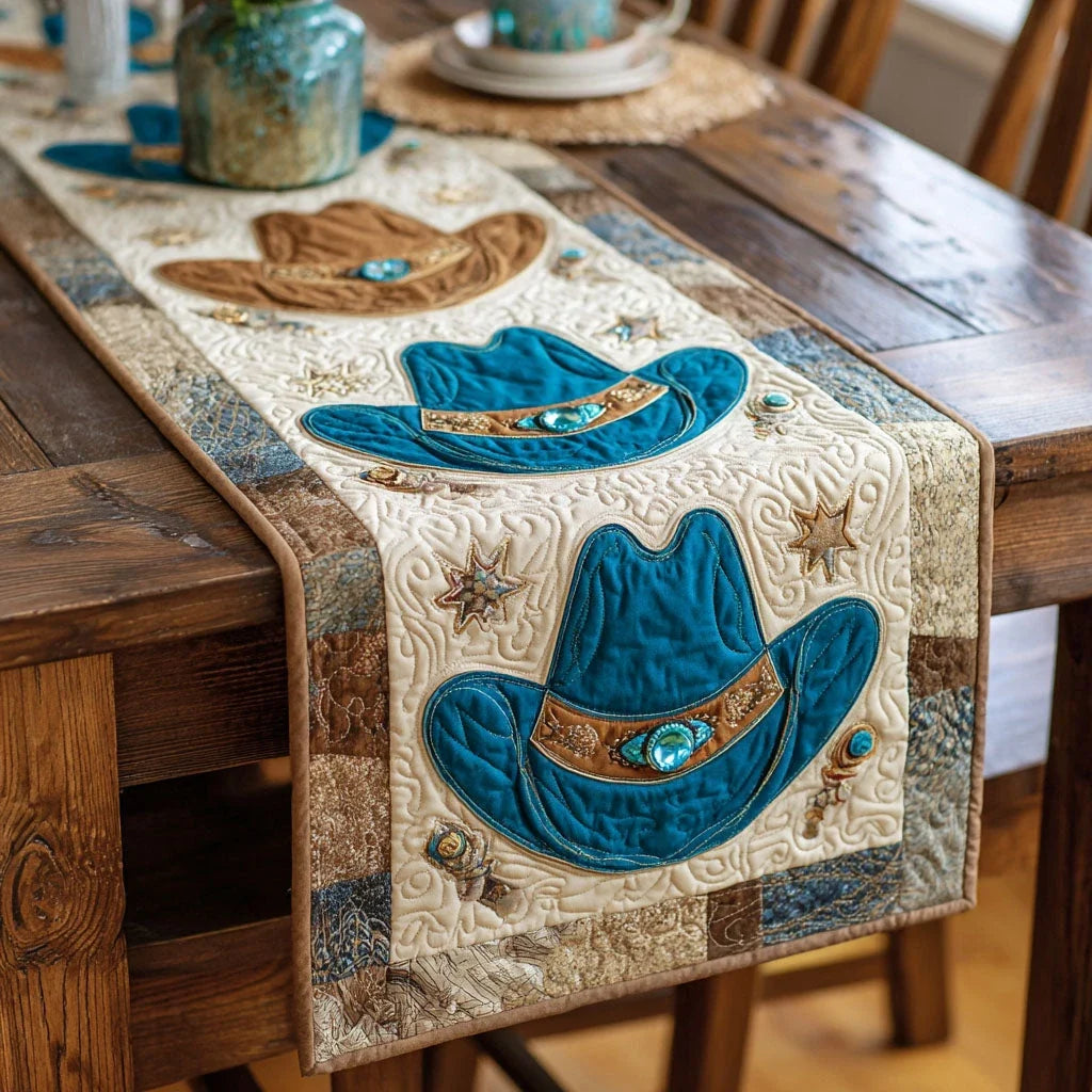 Blue Rodeo Quilted Table Runner