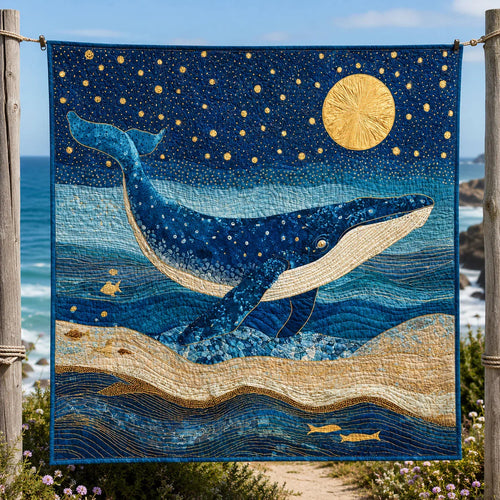 Blue Wave Quilt Blanket - Quilted Blanket by Wild and Way