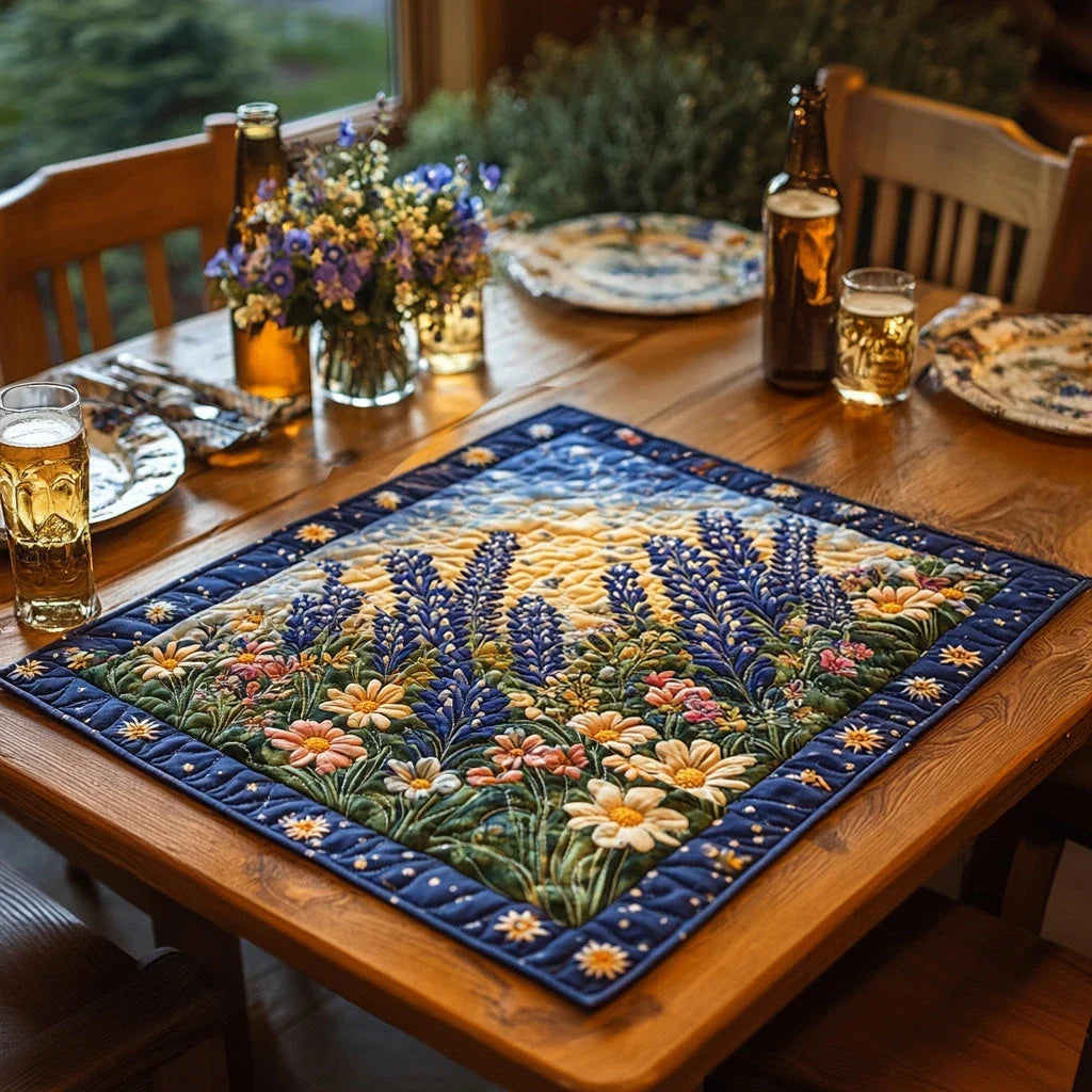 Bluebonnet Bliss Quilted Table Topper