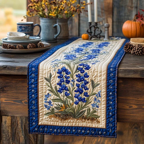 Bluebonnet Charm Quilted Table Runner