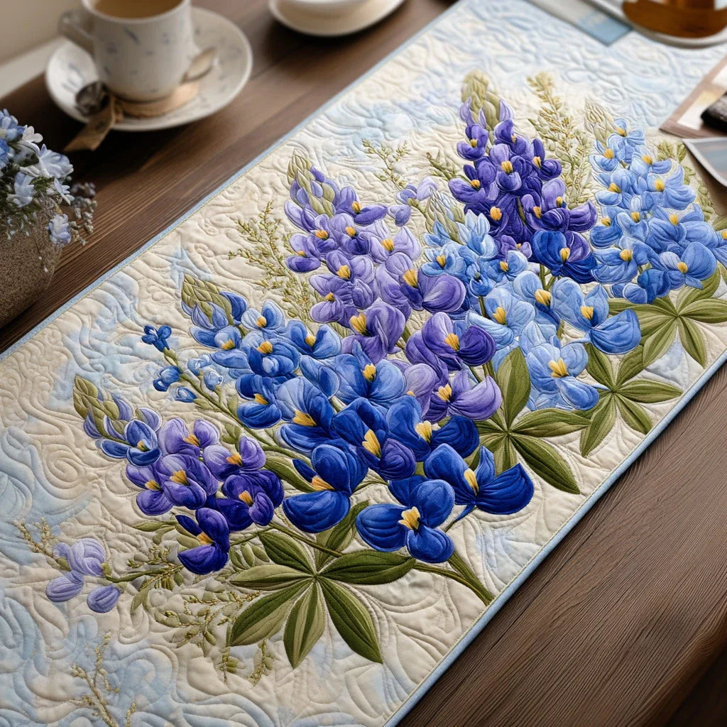 Bluebonnet Field Quilted Table Runner
