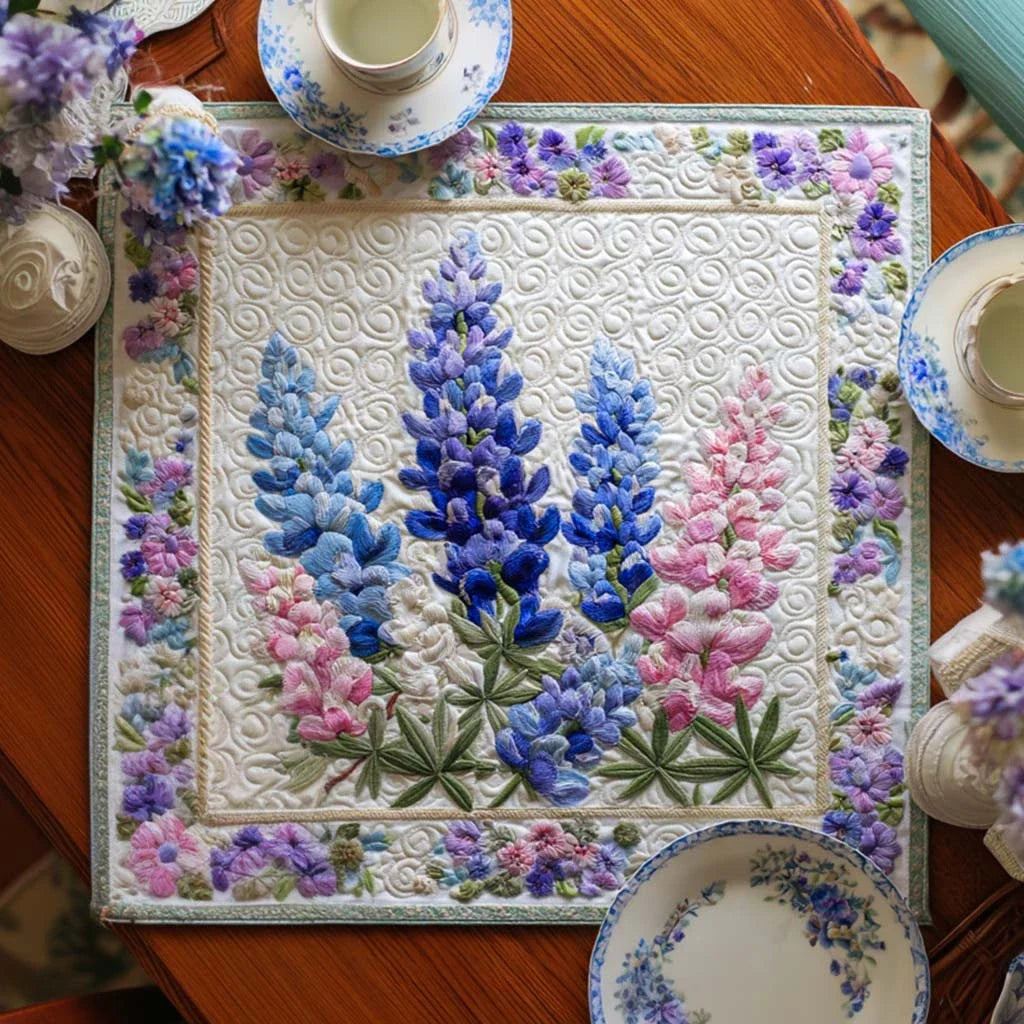 Bluebonnet Season Joy Quilted Table Topper