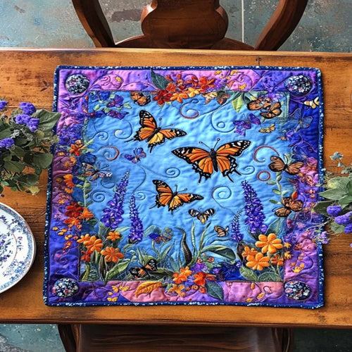 Bluebonnet Sunset Field Quilted Table Topper