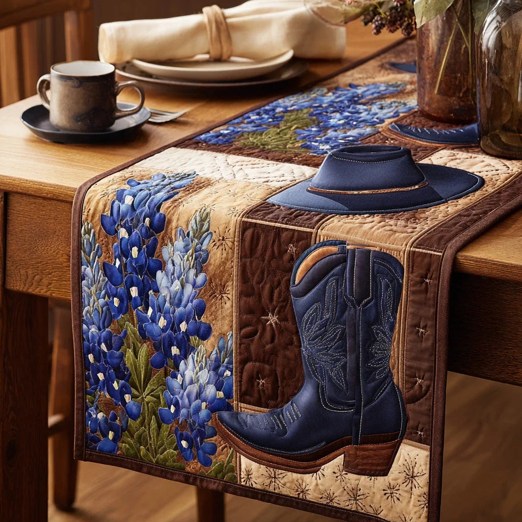 Bluebonnet Trail Quilted Table Runner