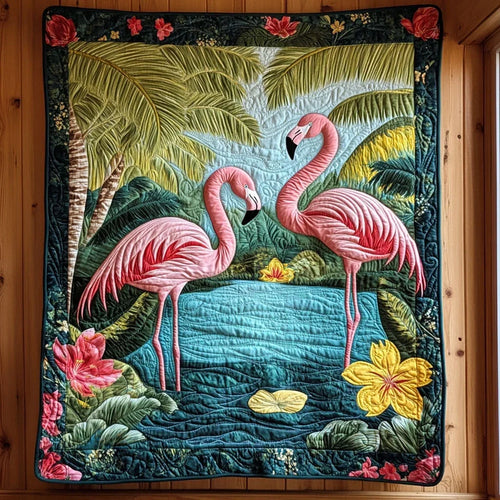 Blush Tropic Quilt Blanket