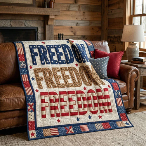 Bold American Freedom Quilt Blanket