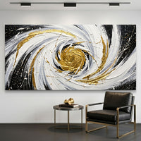 Black and White Bold Gestural Abstract