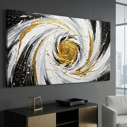 Black and White Bold Gestural Abstract