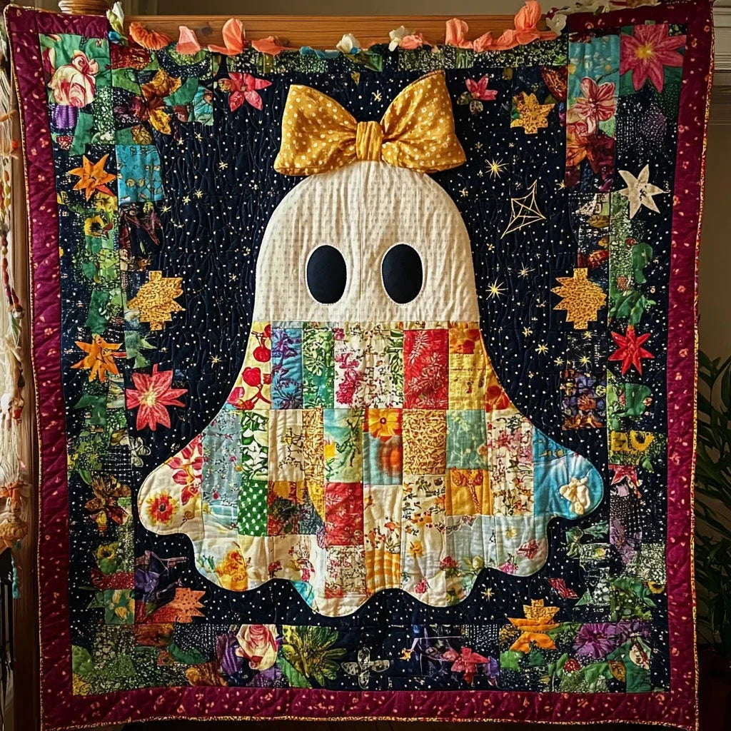 Boo-Tiful Bow Quilt Blanket