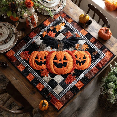 Boo-tiful Gourds Quilted Table Topper