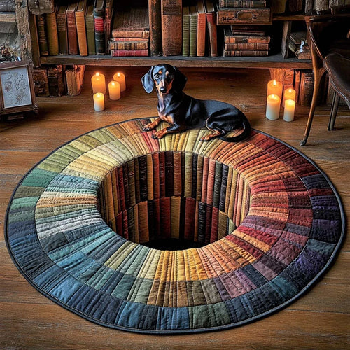 Book Haven Quilted Round Mat