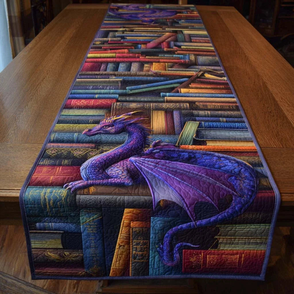 Bookwyrm Quilted Table Runner