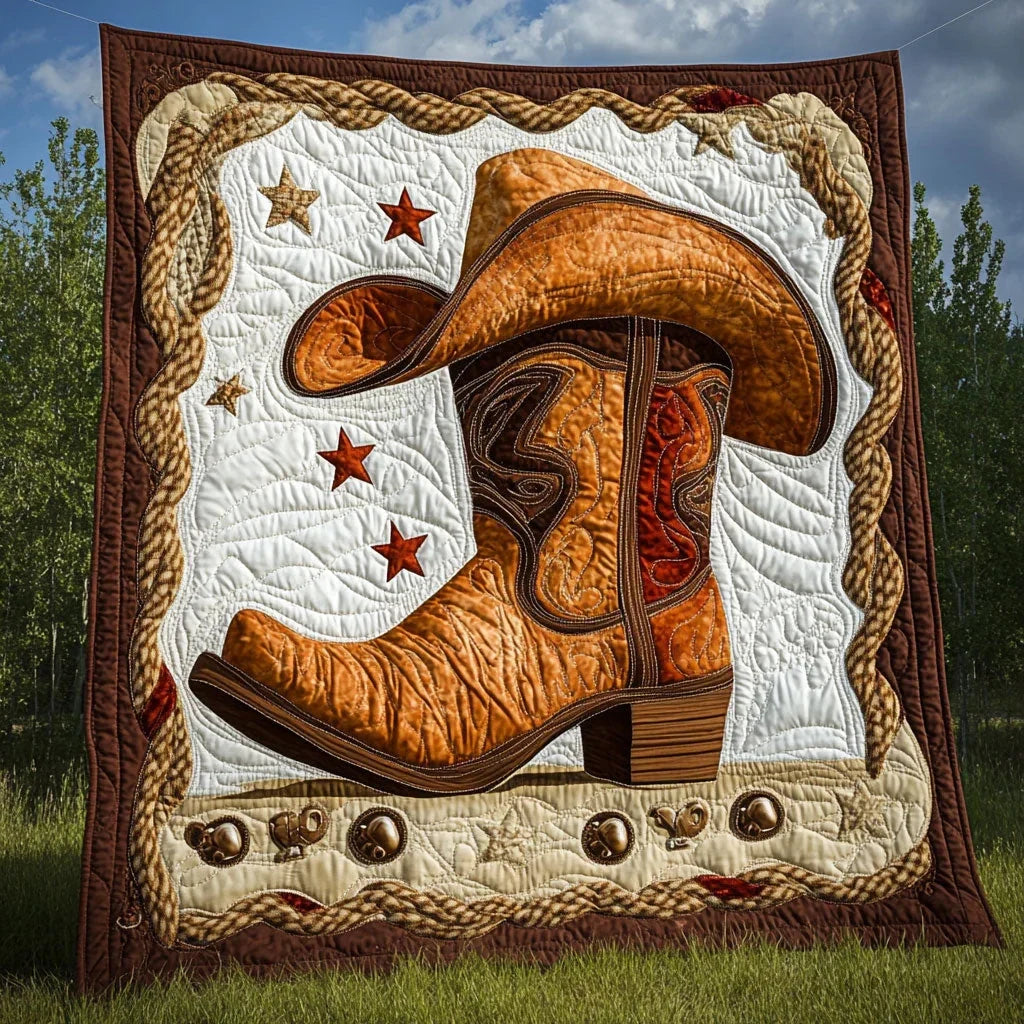 Boot And Brim Quilt Blanket