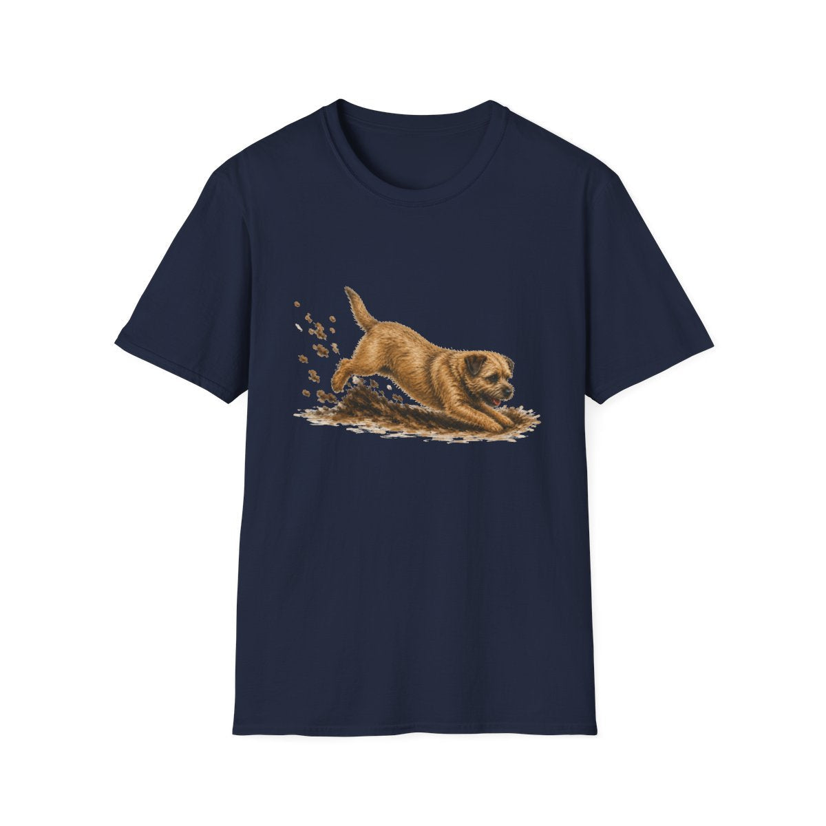 Border Terrier Excavating Mode On Tee