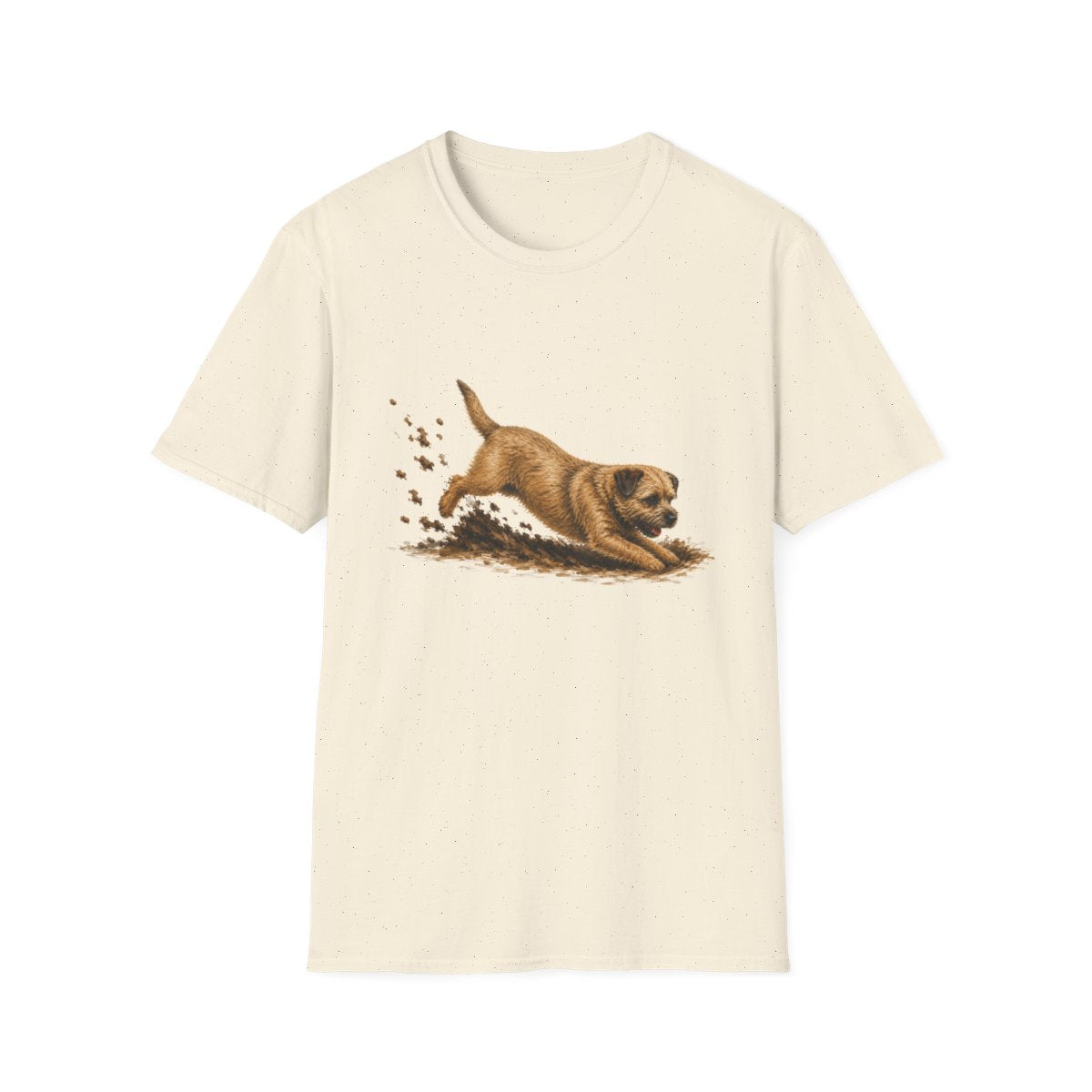 Border Terrier Excavating Mode On Tee
