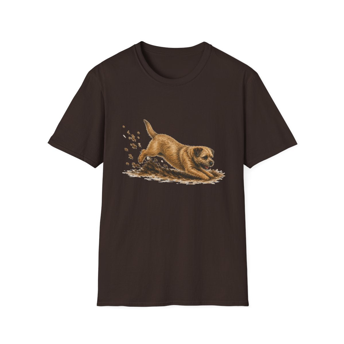 Border Terrier Excavating Mode On Tee
