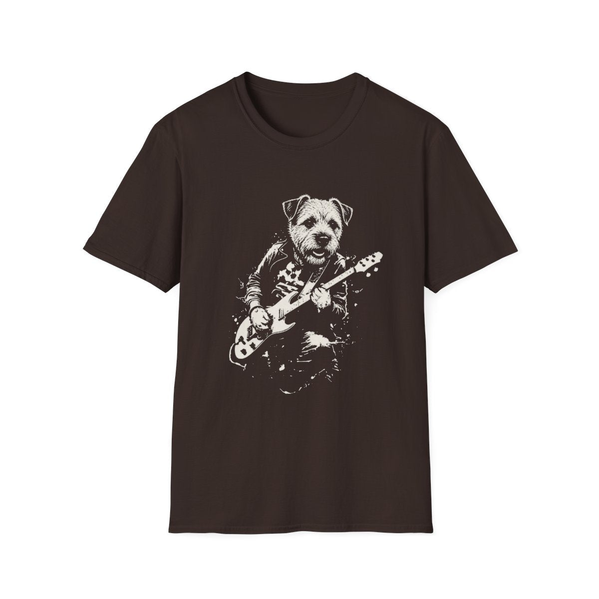 Border Terrier Rocking Guitar Tee