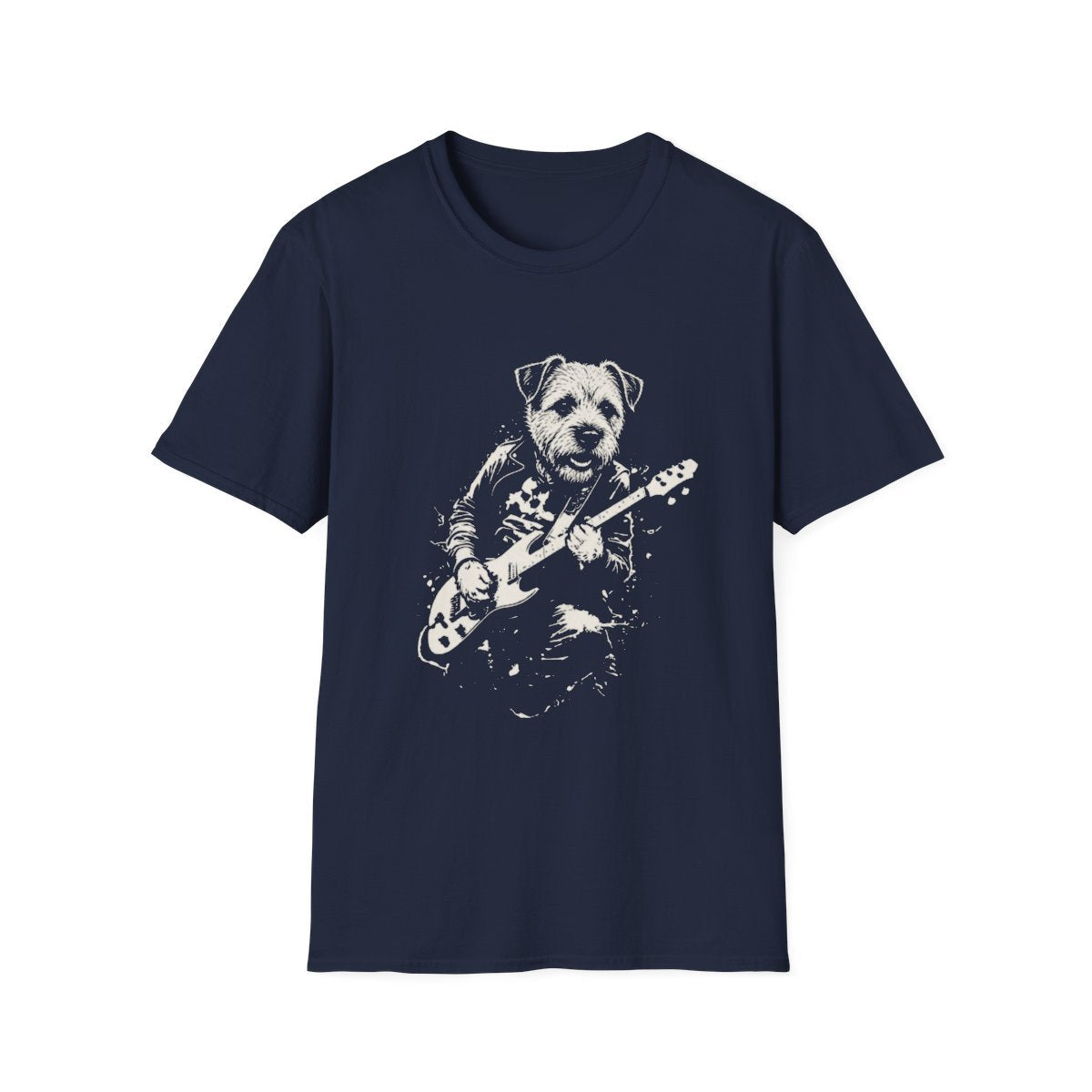 Border Terrier Rocking Guitar Tee