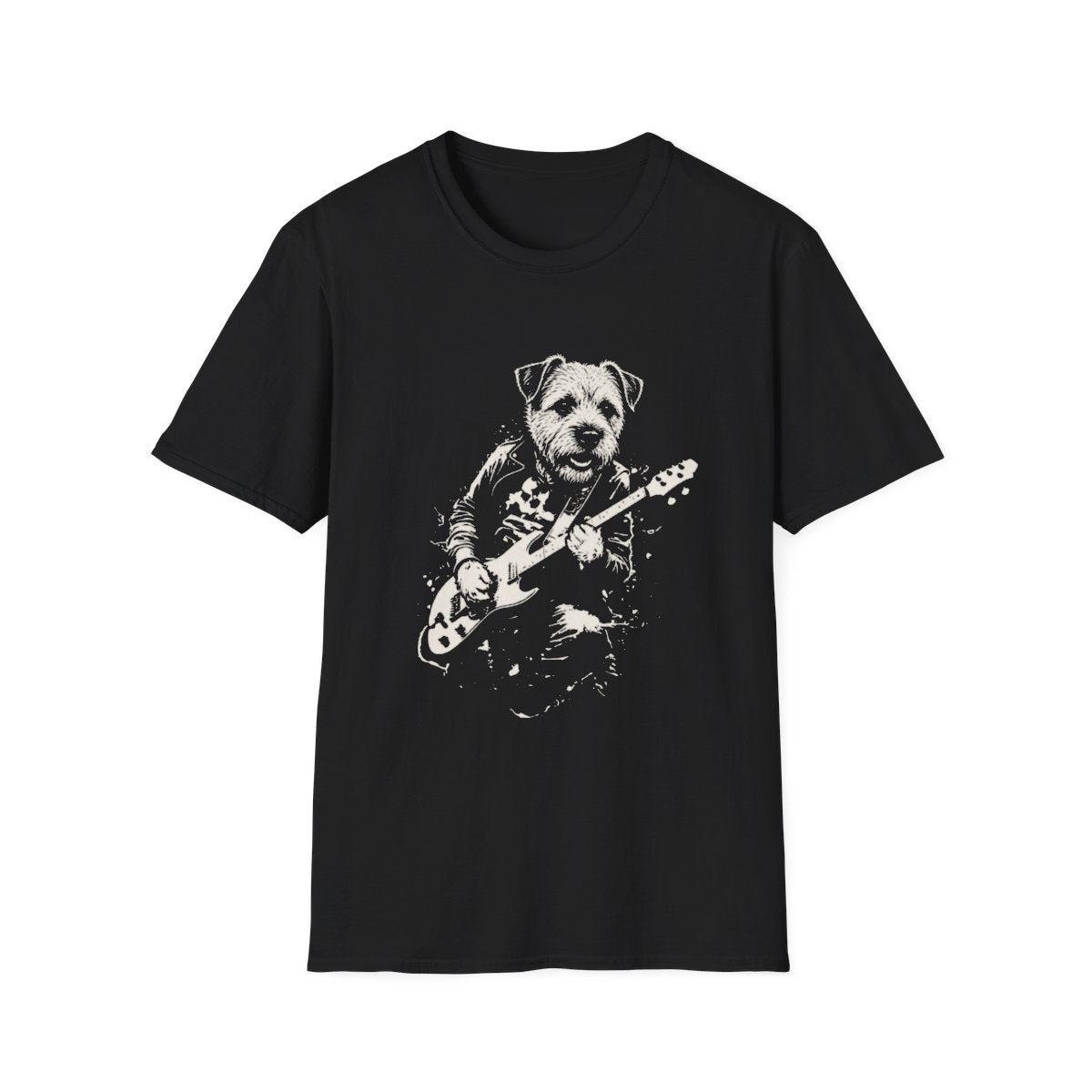 Border Terrier Rocking Guitar Tee