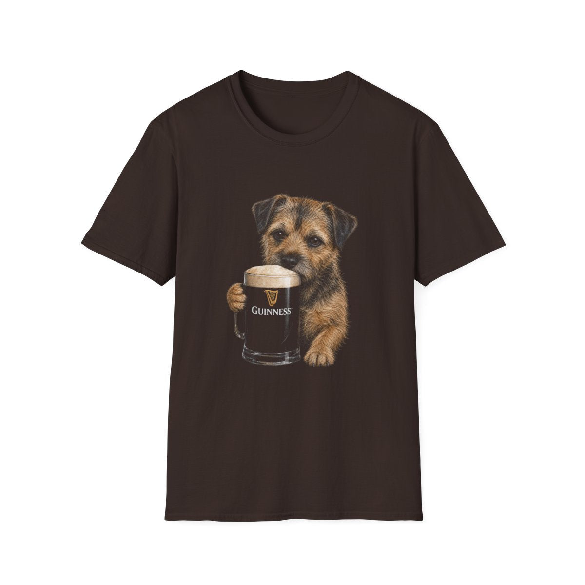 Border Terrier With A Pint Tee