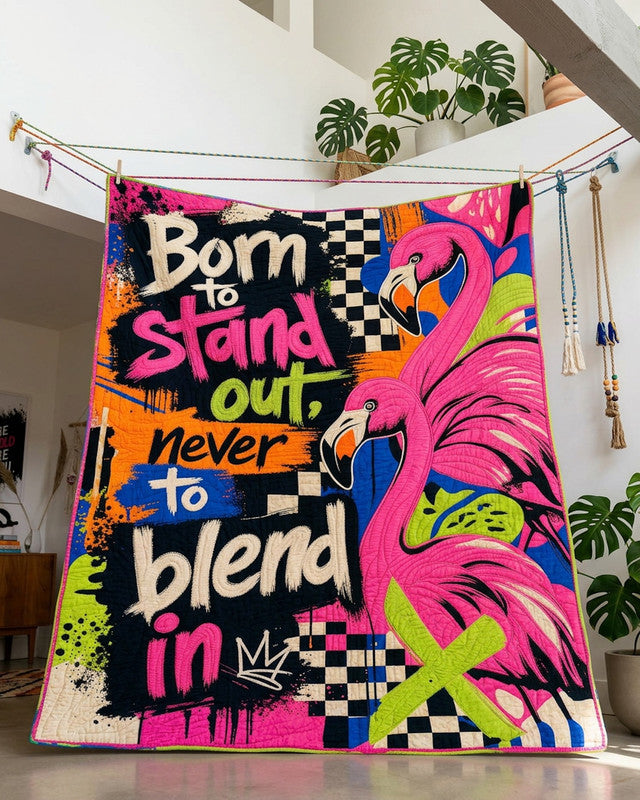 Born to Stand Out Quilt Blanket - Quilted Blanket by Wild and Way