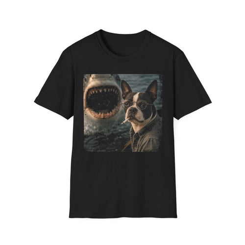 Boston Terrier and Shark Tee