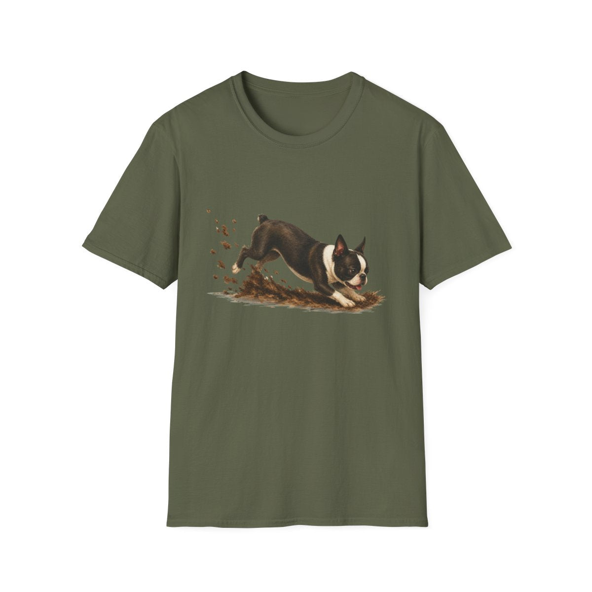 Boston Terrier Excavating Mode On Tee