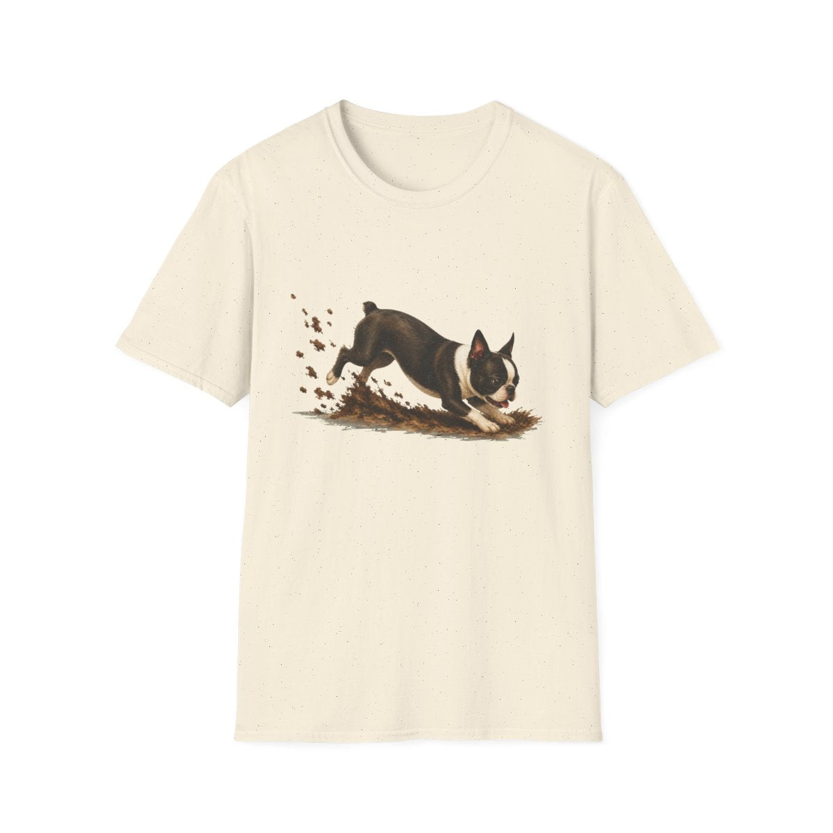 Boston Terrier Excavating Mode On Tee