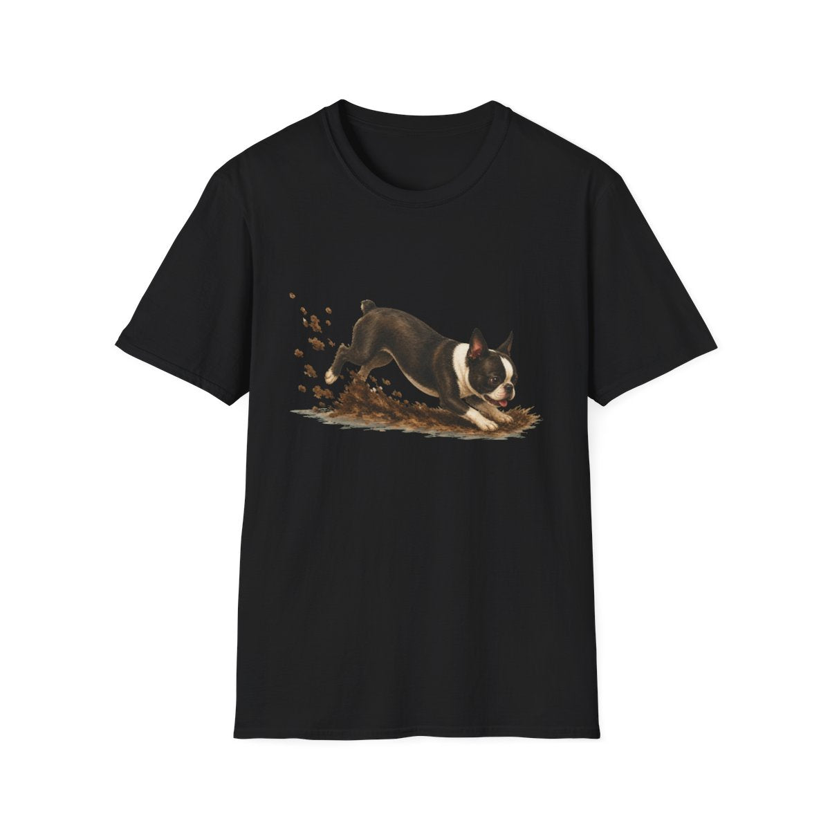Boston Terrier Excavating Mode On Tee