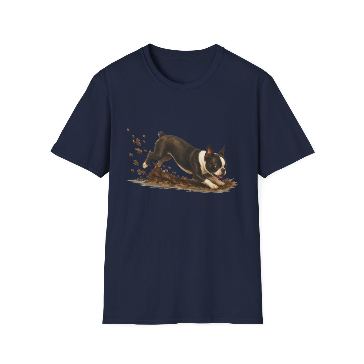 Boston Terrier Excavating Mode On Tee