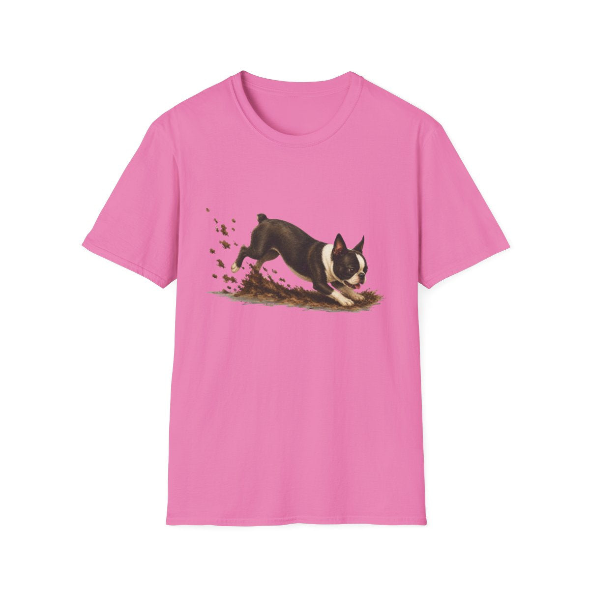 Boston Terrier Excavating Mode On Tee