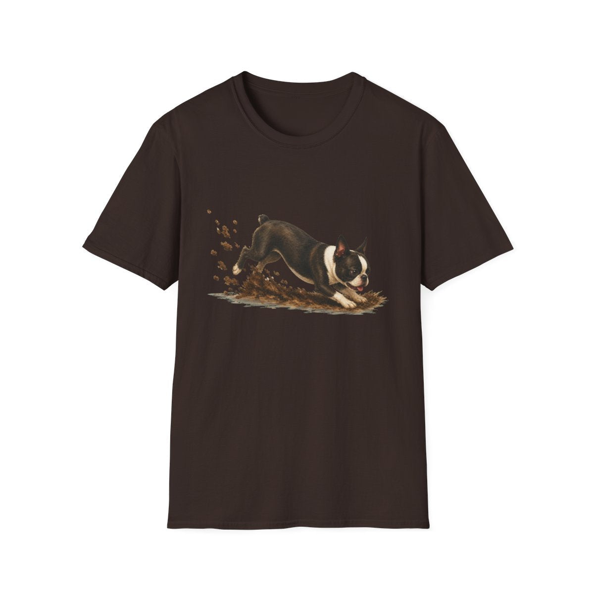 Boston Terrier Excavating Mode On Tee