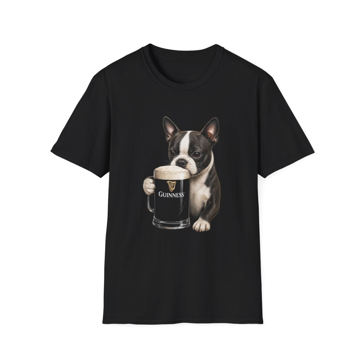 Boston Terrier With A Pint Tee