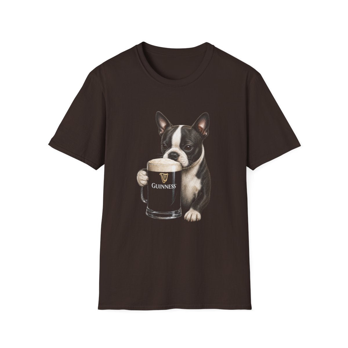 Boston Terrier With A Pint Tee